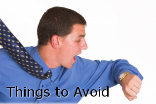 things to avoid